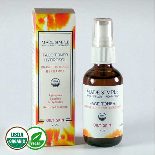 Orange Blossom Bergamot Face Toner for Oily Skin - Certified Organic, Vegan & Cruelty-free-0